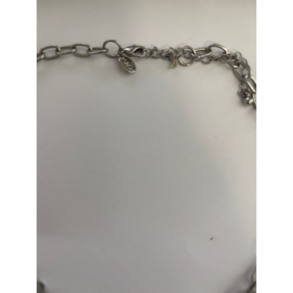 2028 Brand Bib Necklace Bezel Set Blue Stones Silver Tone - Picture 4 of 4